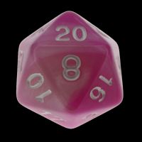 TDSO Duel Pink & Pearl White D20 Dice