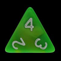 TDSO Duel Green & Yellow With White D4 Dice