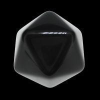 TDSO Opaque Blank Black D20 Dice