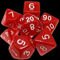 TDSO Opaque Red 7 Dice Polyset