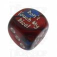 Chessex Gemini Blue & Red with White Don't Touch My Dice! Logo D6 Spot Dice