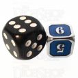 TDSO Metal Fire Forge Silver & Sapphire Blue MINI 12mm D6 Dice