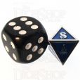 TDSO Metal Fire Forge Silver & Sapphire Blue MINI 12mm D8 Dice