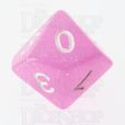 TDSO Translucent Glitter Baby Pink D10 Dice