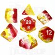 TDSO Layer Transparent Red White & Yellow 7 Dice Polyset