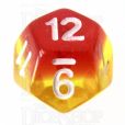 TDSO Layer Transparent Red White & Yellow D12 Dice