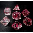 TDSO Confetti Clear & Pink 7 Dice Polyset
