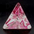 TDSO Confetti Clear & Pink D4 Dice