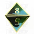 TDSO Metal Fire Forged Multi Gold Black Green & Turquoise D8 Dice