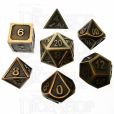 TDSO Metal Fire Forge Antique Gold 7 Dice Polyset
