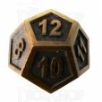 TDSO Metal Fire Forge Antique Gold D12 Dice