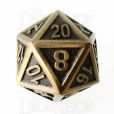 TDSO Metal Fire Forge Antique Gold D20 Dice