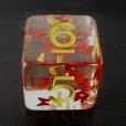 TDSO Confetti Butterfly Red & Yellow D6 Dice