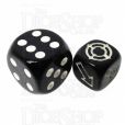 CLEARANCE D&G Opaque Black Scatter 12mm D6 Dice