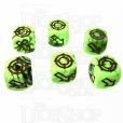 CLEARANCE D&G Marble Lime & Black Scatter 12mm 6 x