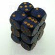 Chessex Speckled Golden Cobalt 12 x D6 Dice Set