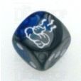 Chessex Gemini Blue & Steel SHIT Logo D6 Spot Dice
