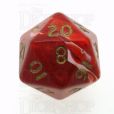 D&G Marble Red & White D20 Dice