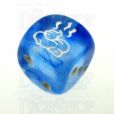 Chessex Nebula Dark Blue SHIT Logo D6 Spot Dice