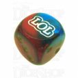 Chessex Gemini Blue & Red with Gold LOL Logo D6 Spot Dice