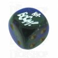 Chessex Gemini Blue & Green KA-BOOM! Logo D6 Spot Dice