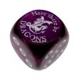 Chessex Gemini Purple Here There Be Dragons D6 Spot Dice
