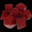 TDSO Opaque Blank Red 7 Dice Polyset